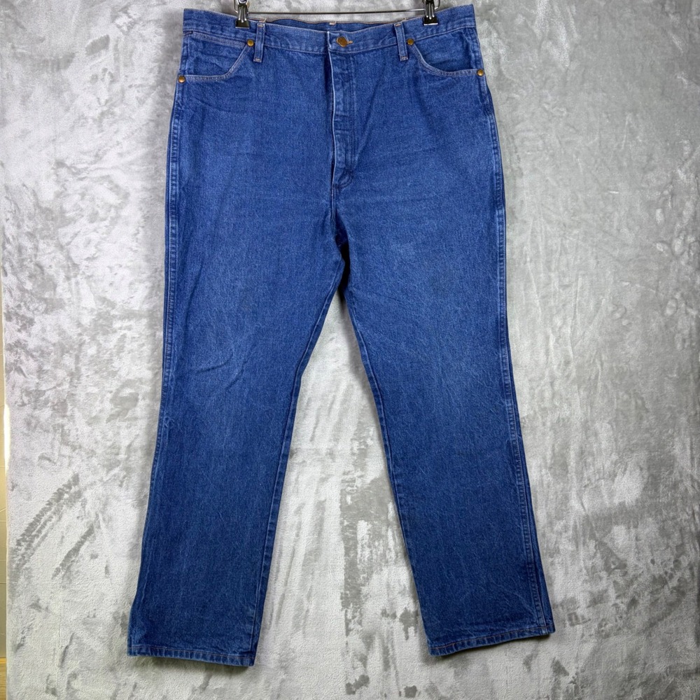 Wrangler Jeans Blue Vintage Made In USA 936DEN 42x32 Mens Denim Pants Cowboy